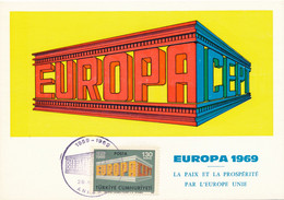 TURQUIE - TIMBRE SUR CARTE EUROPA AVEC CAD ANKARA DU 28 AVRIL 1969 - Covers & Documents