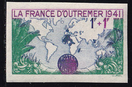 France Non Dentelé N°503 1f + 1f France D'Outre-Mer (tirage :400) Qualité:** - Unclassified
