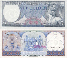 Suriname Pick-number: 120b Uncirculated 1963 5 Gulden - Surinam