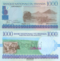 Rwanda Pick-number: 27b Uncirculated 1998 1.000 Francs - Rwanda