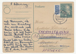 Germany Postal Stationery Postcard Posted 1949 B220901 - Postkarten - Gebraucht