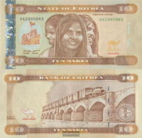 Eritrea Pick-number: 11 Uncirculated 2012 10 Nakfa - Eritrea