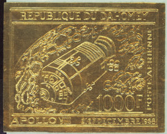 Dahomey Non Dentelés Poste Aérienne N°106 Apollo VIII Sur Feuille D'or Non Dentelé Qualité:** - Sonstige & Ohne Zuordnung