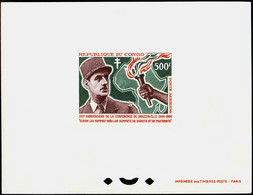 Congo épreuves De Luxe Poste Aérienne N°38 Général De Gaulle épreuve De  Luxe - Otros & Sin Clasificación