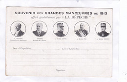 CPA :  14 X 9  -    SOUVENIR  DES  GRANDES  MANOEUVRES  DE  1913 - Manoeuvres