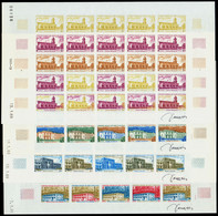 Afars Et Issas Essais De Couleur N°343 /346 Edifices Publics 4 Valeurs En Feuilles De 25 Timbres Qualité:** - Otros & Sin Clasificación