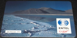 Chile - CL-Entel-23, Salar Maricunga, Remote Memory, Thick Plastic, 3000C$, Used - Cile