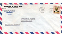 NOUVELLE ZELANDE SEUL SUR LETTRE POUR LA FRANCE 1981 - Cartas & Documentos