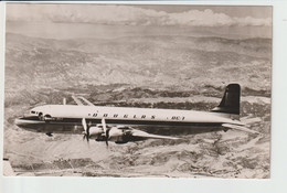 Vintage Rppc Douglas Dc-7 Aircraft In Company Colours Used By Sabena, Continental, TWA, Air France, PAnam - 1919-1938: Entre Guerres