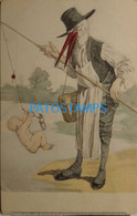 192047 ART ARTE MR. STORK FISHING A BABY POSTAL POSTCARD - Non Classés