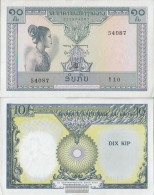 Laos Pick-number: 10b Uncirculated 1962 10 Kip - Laos