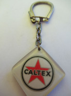 Porte-Clés Publicitaire Ancien/Pétrolier / CALTEX +St Christophe/ Epoxy /Vers 1960-1970    POC538 - Portachiavi