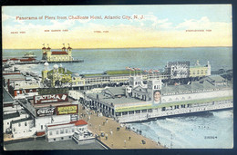 Cpa Des Usa Atlantic City -- Panorama Of Piers From Chalfonte Hôtel  FEV22-92 - Atlantic City