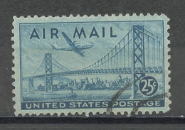 Etats Unis - Vereinigte Staaten - USA Poste Aérienne 1947 Y&T N°PA38 - Michel N°F562 (o) - 15c San Francisco - 2a. 1941-1960 Oblitérés