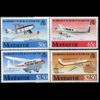 MONTSERRAT 1981 - Scott# 472-5 Planes-Airmail Set Of 4 MNH - Montserrat