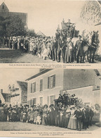 2 Cartes Noces De Diamant Diamond Wedding In Burcy  1909 - Marriages