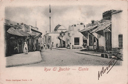 CPA - TUNISIE - Rue El Bechir - Tunis - Photo Garrigues Tunis - Carte Oblitérée à Tunis En 1903 - Túnez