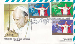 Thème Papes - Philippines - Enveloppe - TB - Popes