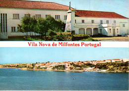 VILA NOVA DE MILFONTES - Colégio De N. S. De Fátima E Vista Parcial - PORTUGAL - Beja