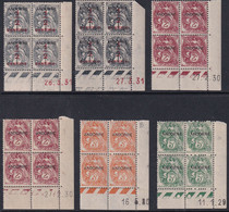 Andorre   N°1 /3/4/5 Type Blanc 6 Coins Datés Qualité:** - Unused Stamps