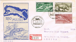 46645. Carta Certificada BATA (Rio Muni) 1964, Fauna. CARTERIA - Rio Muni