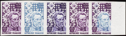 France Essais De Couleur N°1768 Pasteur Bande De 5 Bdf Qualité:** - Other & Unclassified