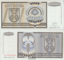 Bosnia-Herzegovina Pick-number: 143a Uncirculated 1993 5 One Million Dinara - Bosnie-Herzegovine