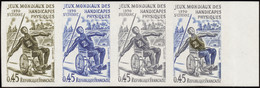 France Essais De Couleur N°1649 Jeux Mondiaux Des Handicapés Physiques Bande De 4 Bdf Qualité:** - Other & Unclassified