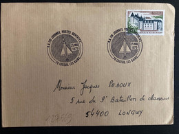 LETTRE TP ROCHECHOUART 1,40 OBL.25 MAI 1975 70 LUXEUIL LES BAINS BA 116 JOURNEE PORTES OUVERTES - Correo Aéreo Militar