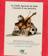 CPM . "  LE CREDIT AGRICOLE DU MIDI S'ASSOCIE A VOS PASSIONS  "  CARTE NON ECRITE - Banche