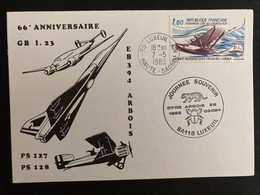 CP TP HYDRAVION LATE 300 1,60 OBL.7-5 1983 70 LUXEUIL-AIR HAUTE-SAONE + BA 116 JOURNEE SOUVENIR - Posta Aerea Militare