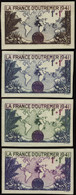 France Essais De Couleur N°503 1f + 1f France D'Outre-Mer 4 Essais Multicolores Qualité:** - Other & Unclassified