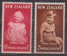 Enfance - NOUVELLE ZELANDE -  Princesse Anne, Prince Charles - N° 315-316 ** - 1952 - Unused Stamps