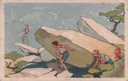 CPA  Illustrateur Alain Saint Ogan - Scout Qui Se Cache Dans Les Rochers - Editions Des Eclaireurs Unionistes De France - Chaperon, Jean