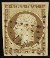 FRANCE  1849/1900 N°9 A 10c Bistre-brun TB Qualité:OBL Cote:950 - 1852 Luis-Napoléon