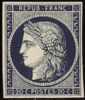FRANCE  1849/1900 N°8 A 20c Bleu Foncé  Qualité:* Cote:4400 - 1849-1850 Cérès