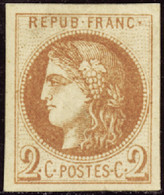 FRANCE  1849/1900 N°40Ab 2c Brun-rouge Report 1 Qualité:* Cote:7500 - 1870 Emission De Bordeaux