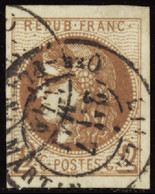 FRANCE  1849/1900 N°40B 2c Brun-rouge TB Qualité:OBL Cote:330 - 1870 Emission De Bordeaux