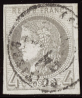 FRANCE  1849/1900 N°41Bd 4c Gris Foncé TB  Qualité:OBL Cote:650 - 1870 Emission De Bordeaux