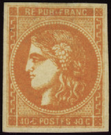 FRANCE  1849/1900 N°48 40c Orange  Qualité:* Cote:750 - 1870 Emission De Bordeaux