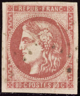 FRANCE  1849/1900 N°49 80c Rose Variété D'impression TB  Qualité:OBL - 1870 Emission De Bordeaux