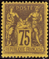 FRANCE  1849/1900 N°99 75c Violet Sur Orange  Qualité:* Cote:400 - 1898-1900 Sage (Type III)