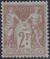 FRANCE  1849/1900 N°105 2f Bistre Sur Azuré Qualité:** Cote:200 - 1898-1900 Sage (Type III)