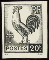 FRANCE  VARIETES N°630 /648 Coq Et Marianne 19 Valeurs Non Dentelées  Qualité:** Cote:625 - 1944 Gallo E Marianna Di Algeri