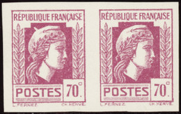 FRANCE  VARIETES N°635 A Paire Non Dentelée 1 Ex "bonnet à Pointe" Qualité:** - Unused Stamps