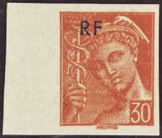 FRANCE  VARIETES N°658 30c Rouge Non Dentelé  Qualité:** Cote:250 - 1938-42 Mercurio