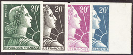 FRANCE  VARIETES N°1011 B 20f M De Muller 4 Essais De Couleur Qualité:** - 1955-1961 Marianne Of Muller