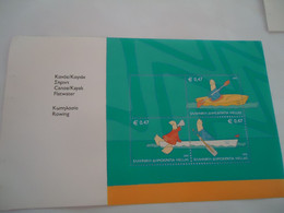 GREECE MNH  SHEET OLYMPIC GAMES 2004  CONOE KAYAK  ROWING - Eté 2004: Athènes - Paralympic