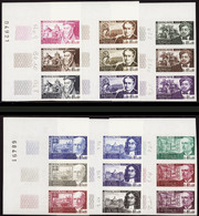 FRANCE  ESSAIS DE COULEUR N°1623 /1628 Célébrités 6 Bandes De 3 Cdf Qualité:** Cote:630 - Sonstige & Ohne Zuordnung