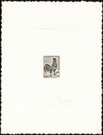 FRANCE  EPREUVES N°1331 0,25 Coq épreuve D'artiste En Noir Signée - 1962-1965 Hahn (Decaris)